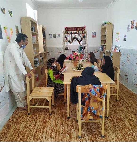 افتتاح کتابخانه حامی رشد 12 روستای شمس آباد، سیستان و بلوچستان