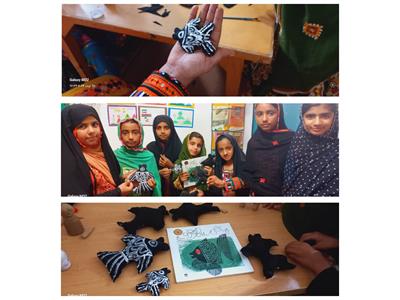 عروسک‌سازی با الهام از داستان ماهی سیاه کوچولو در کتابخانه‌ی حامی ـ