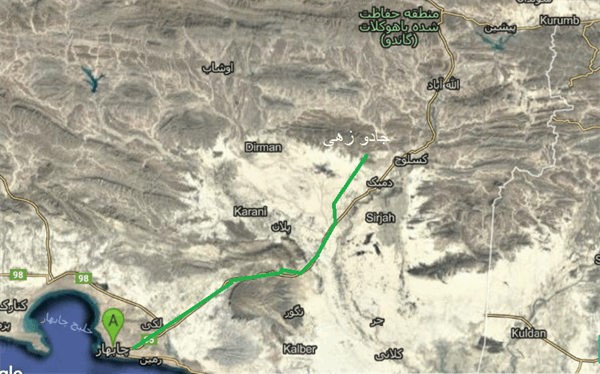 نقشه روستای جادوزهی